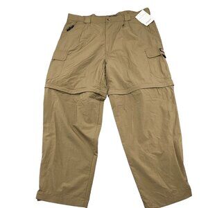 Guide Gear Pants Men XLarge Short Tan Nylon Convertible Shorts Hiking NWT‎